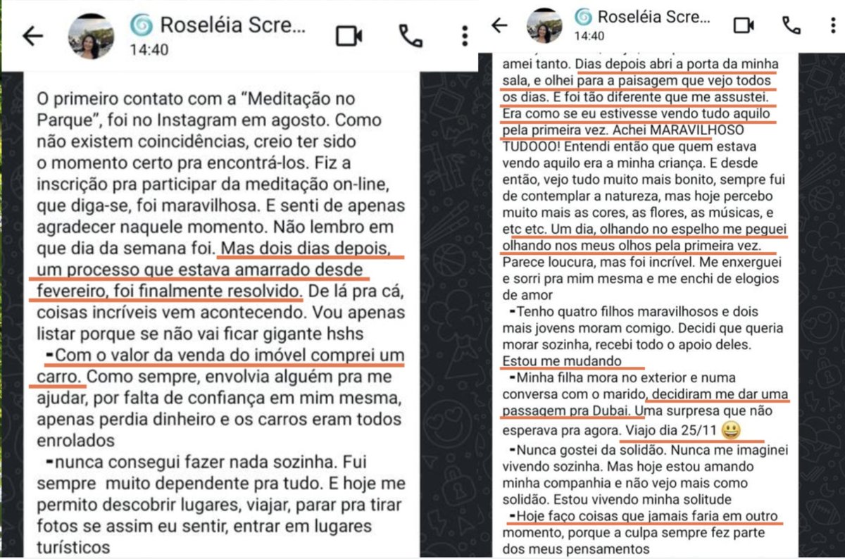 Depoimento de Roseléia no WhatsApp