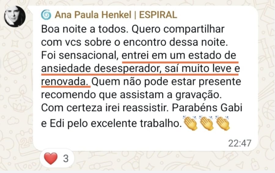Depoimento de Ana Paula no WhatsApp